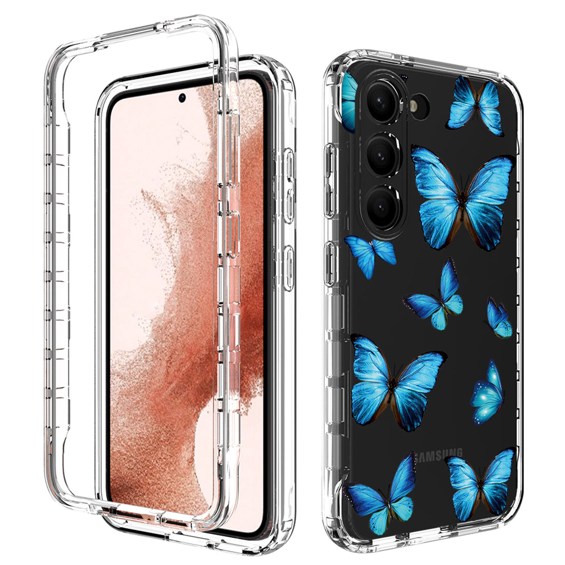 For Samsung Galaxy S23 Pattern Printing PC TPU 2-in-1 Phone Case Anti-scratch Transparent Cover For Samsung Galaxy S23 Pattern Printing PC TPU 2-in-1 Phone Case Anti-scratch Transparent Cover